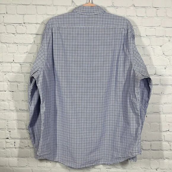 Polo Ralph Lauren Shirt Mens 2XL XXL Button Up Plaid Check Gingham Blue Pony - Picture 4 of 13